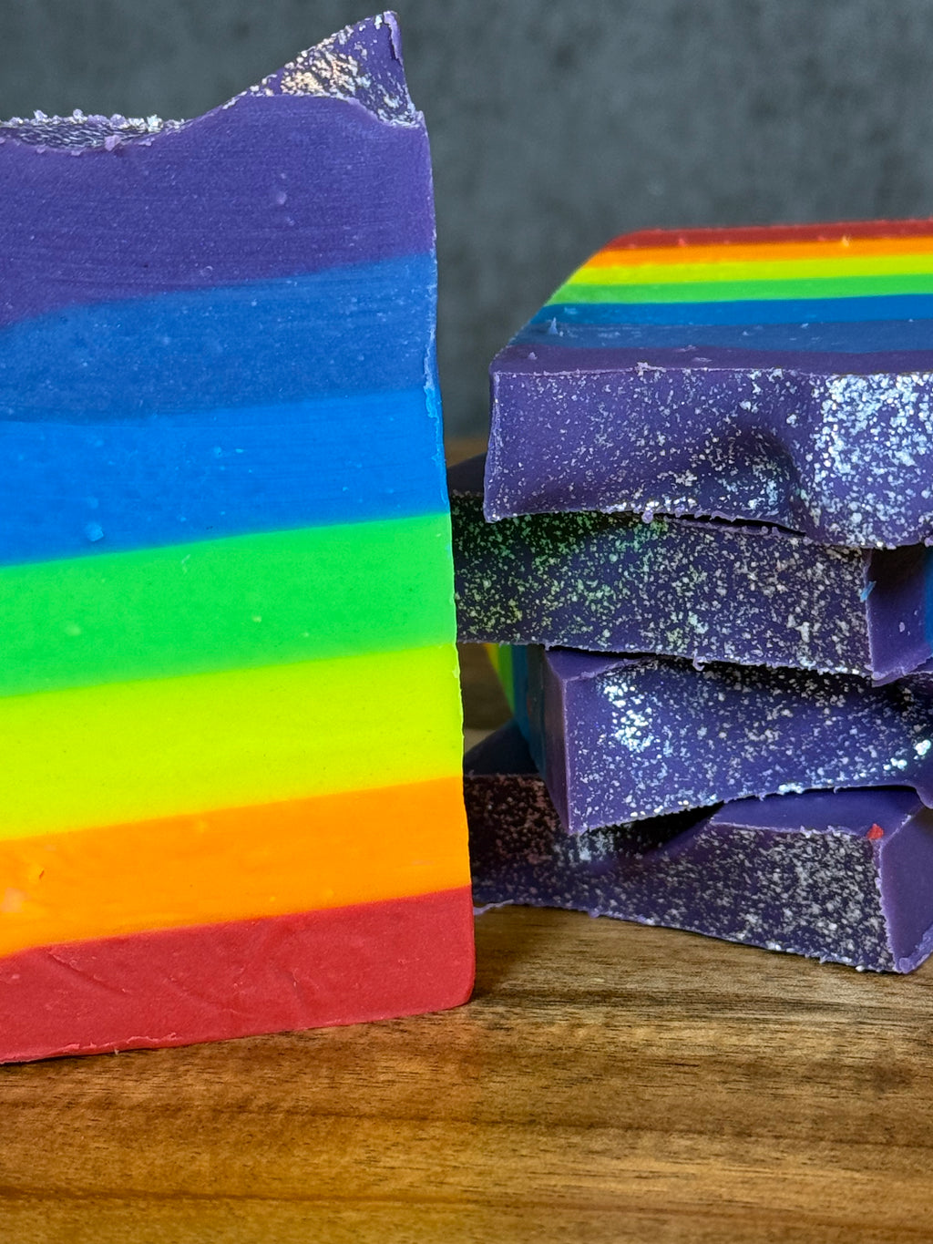 Rainbow pride tallow soap