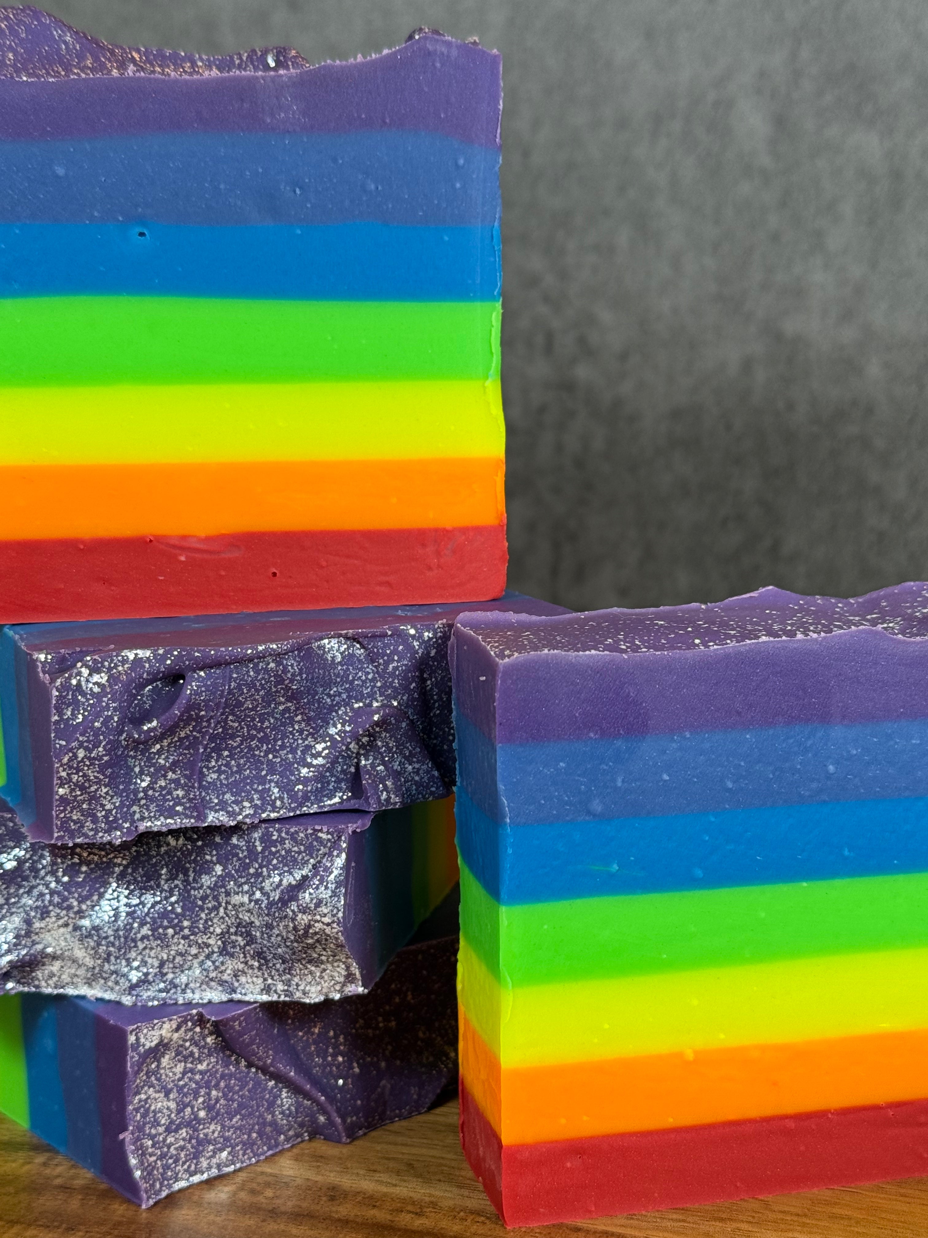 Rainbow pride soap
