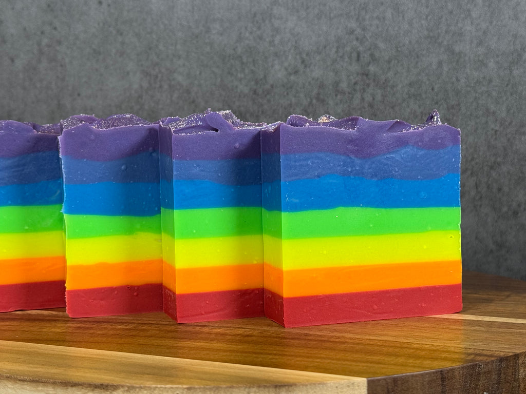 Rainbow pride soap