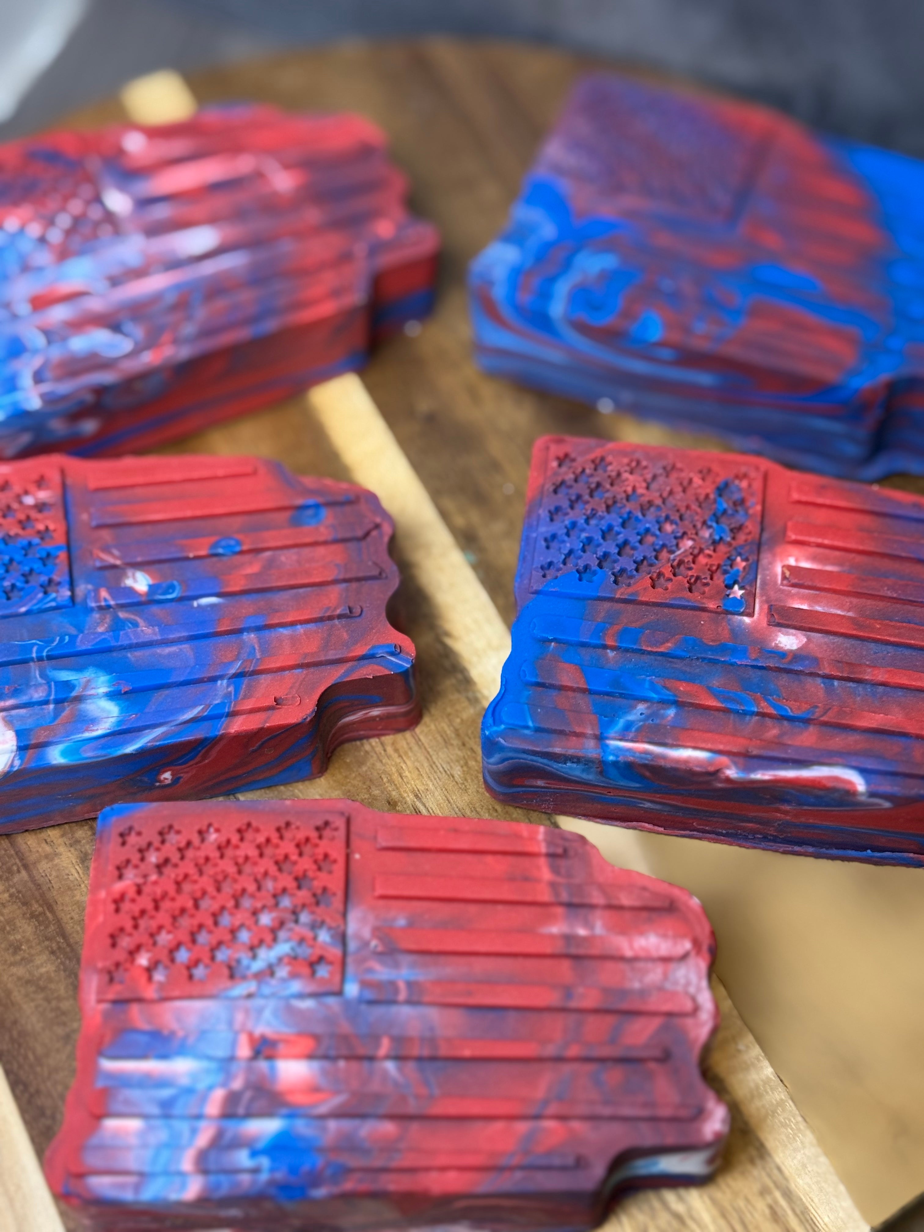 Genle red white and blue soap