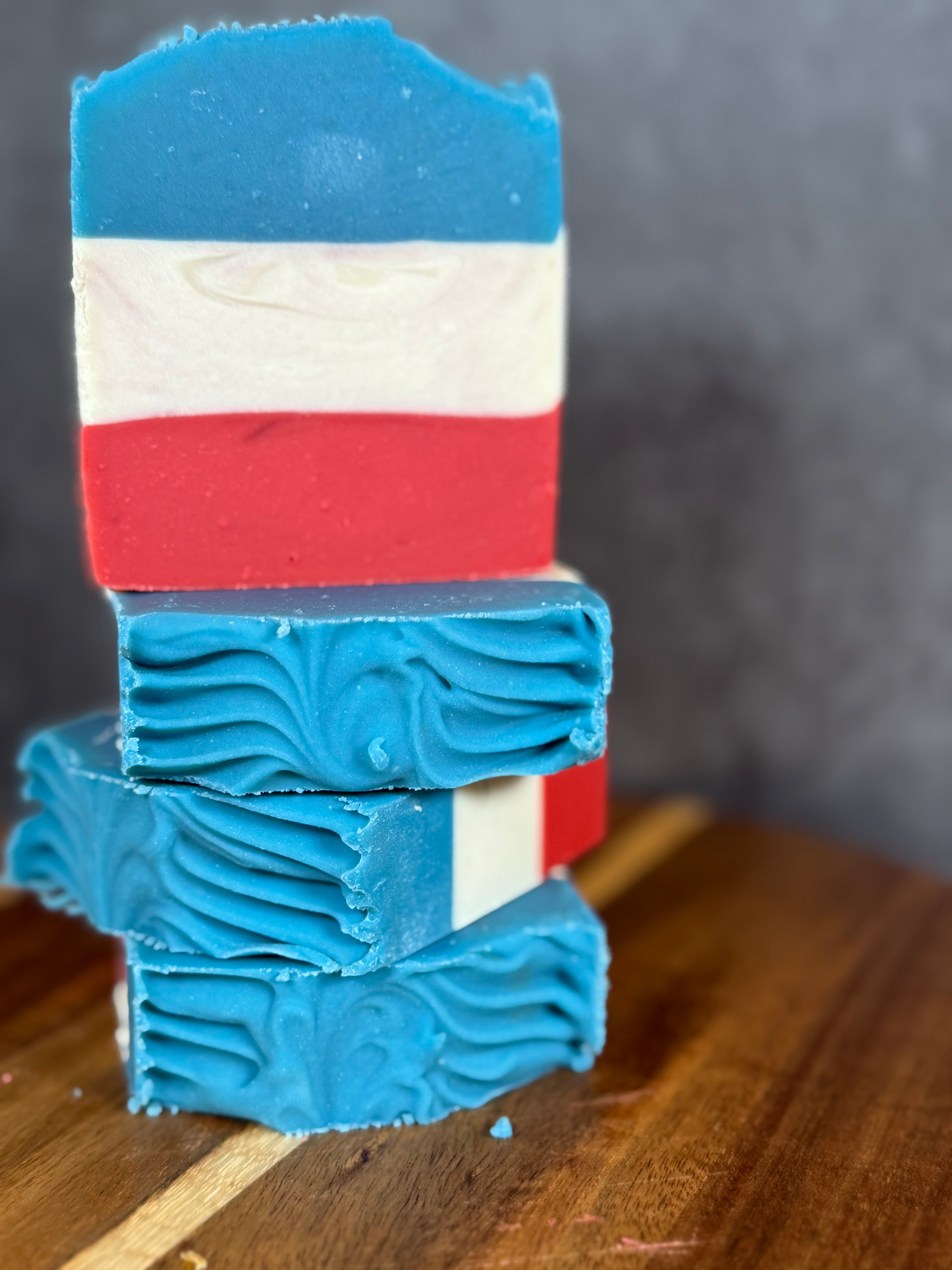 Patriotic tallow soap