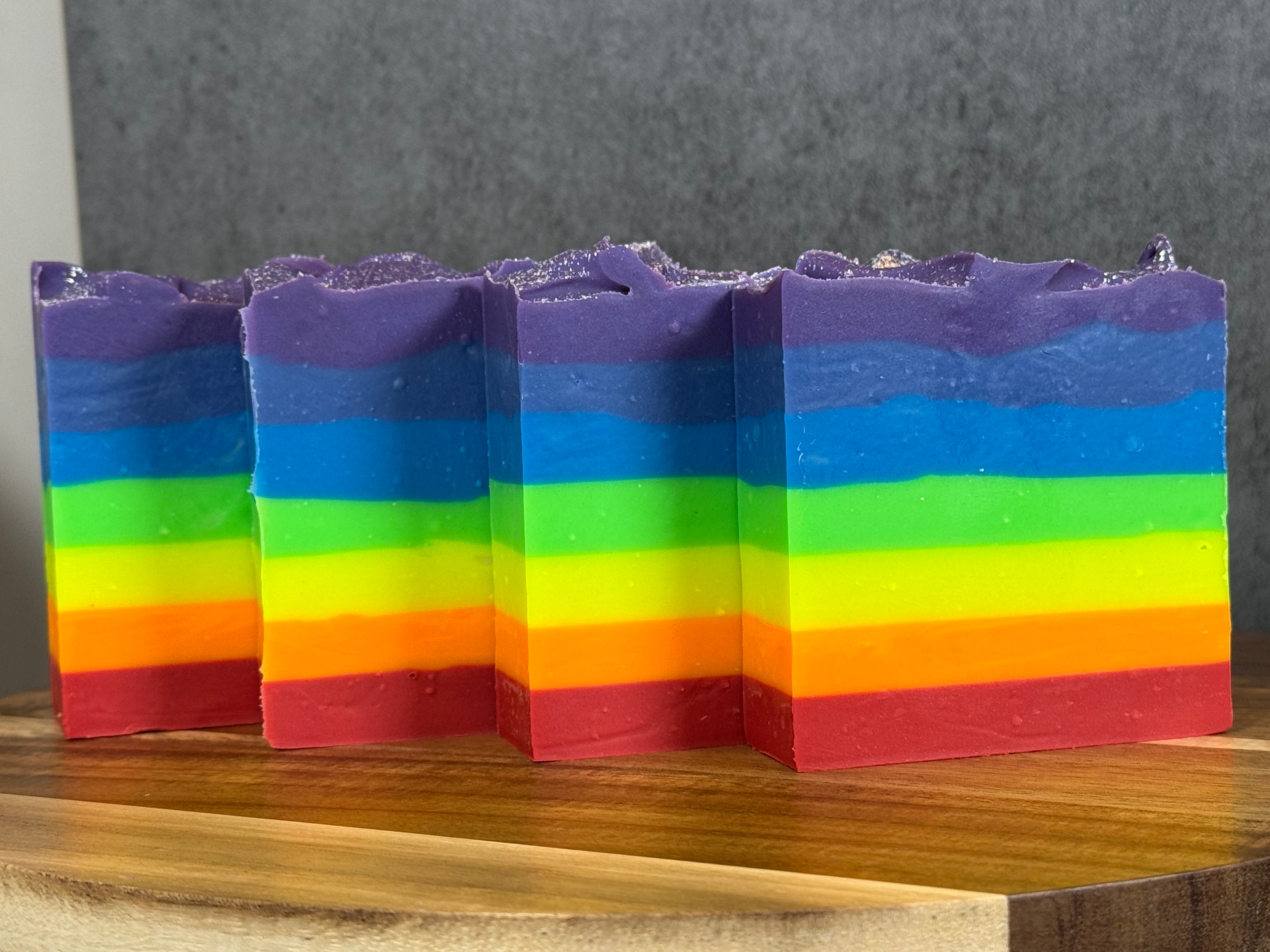 Rainbow pride soap