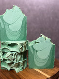 Green swirled eucalyptus soap